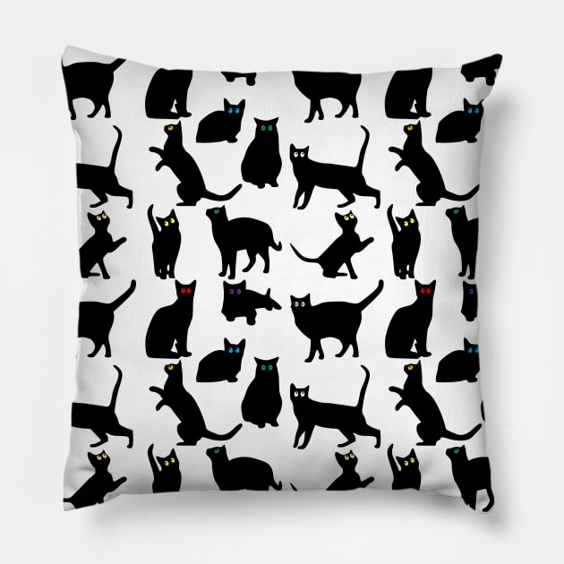 Black Cats Pillow by inotyler