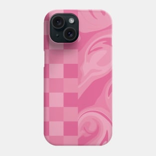 Checks and Swirls in Pink Phone Case