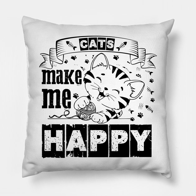 funny cat t shirts Pillow by FUNNY LIFE