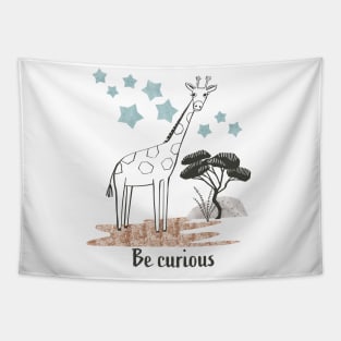 Be Curious Giraffe - Safari Collection Tapestry