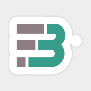 FB Initial Letter Sticker Logo Inspiration. F and B combination sticker logo vector design. Magnet