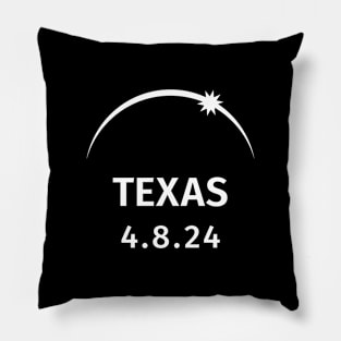 4.8.2024 Solar Eclipse Texas Pillow