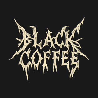 Grim Brew: Black Coffee Death Metal Parody Logo T-Shirt