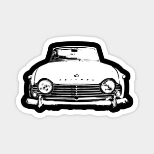 Triumph TR4A 1960s British classic car monoblock white Magnet