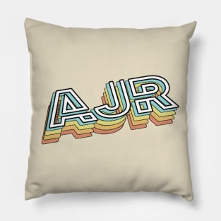 AJR Retro Typography Faded Style Pillow