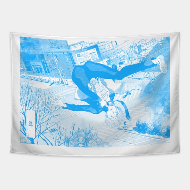 Blue world Tapestry by Kirra