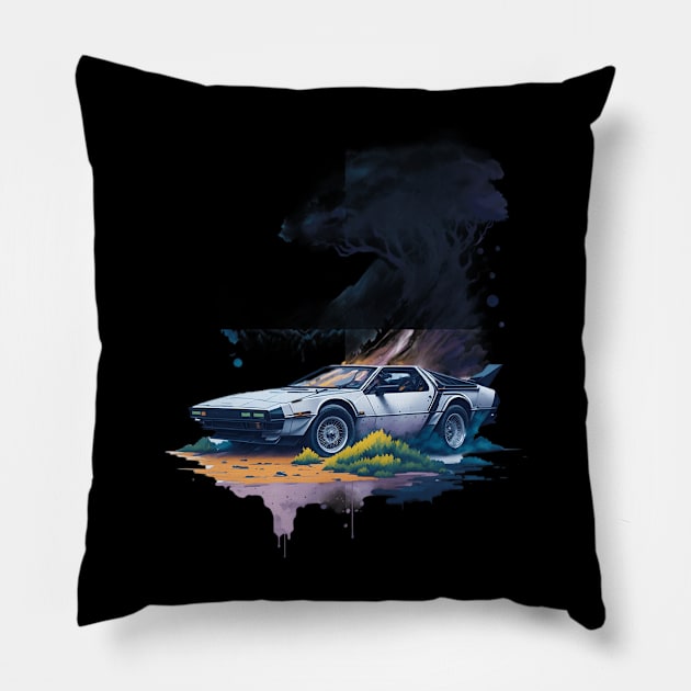 Summer Art DMC DeLorean Pillow by Shop Goods