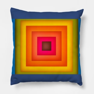 Multicolor Abstract Square Shape Rainbow Spectrum Pattern Pillow