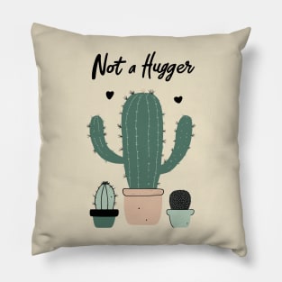 Not a hugger boho cactus design Pillow