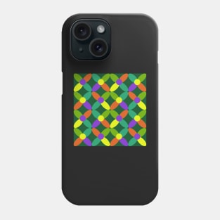 mid century retro geometrical pattern Phone Case