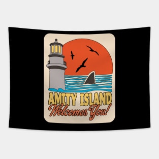 Jaws — Retro Amity Scene Tapestry