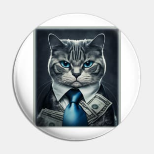 kitty rich man Pin