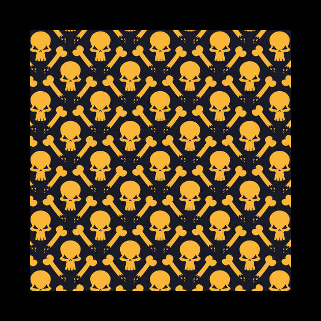 Yellow Skeleton Soldier Pattern by giantplayful