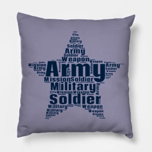 Military Word Cloud Pillow