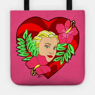 Hibiscus Heart and Pretty Girl Tote