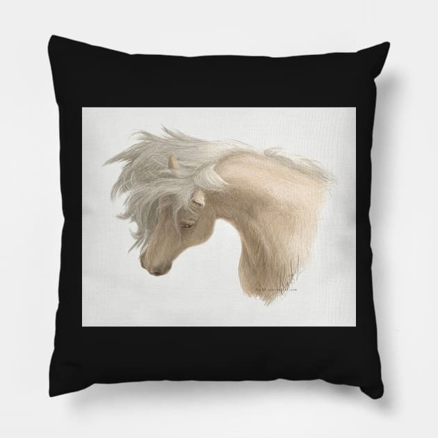 Cream Horse Pillow by KJL90