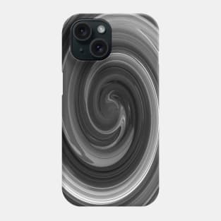 swirl to center black hole print Phone Case