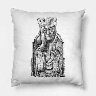 Royal Grace: The Lewis Chessmen Queen Design Pillow