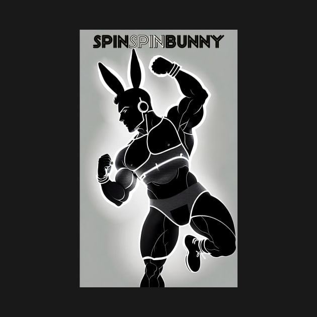 SpinSpinBunny Black White Man Dance by SpinSpinBunny