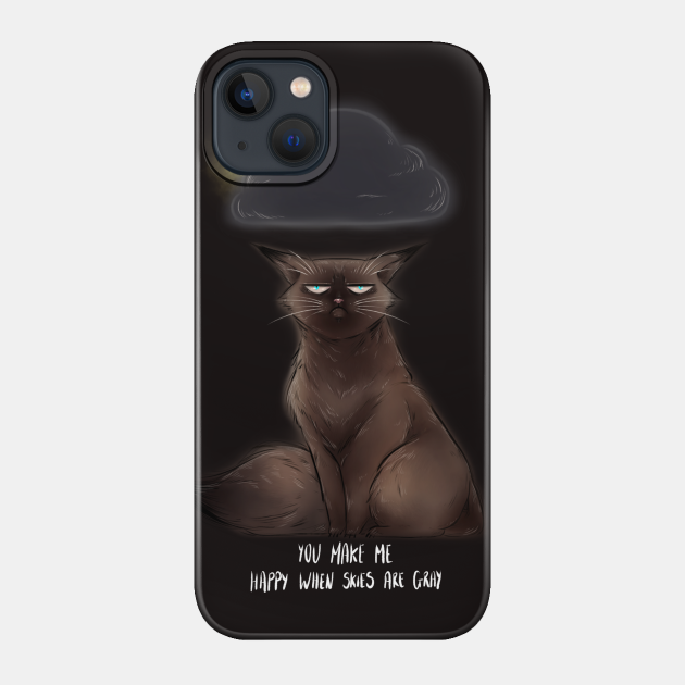 Moody Cat - Cat - Phone Case