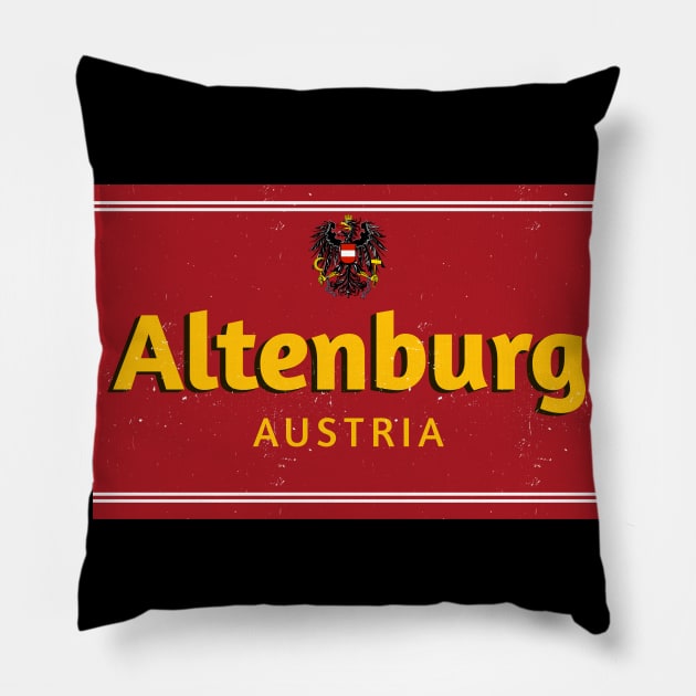 Vintage Altenburg Austria Pillow by urban-wild-prints