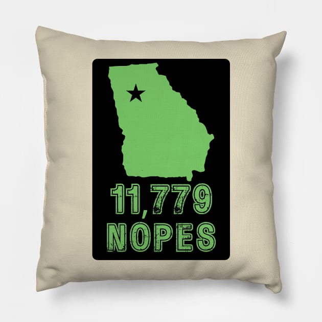 GA Votes - Mockup Map Green Pillow by Xie