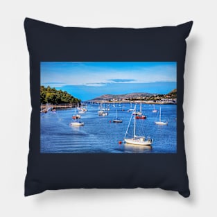 Conwy Harbour, Boats And Yachts, Wales Pillow