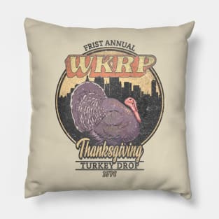 WKRP Turkey Drop III Pillow