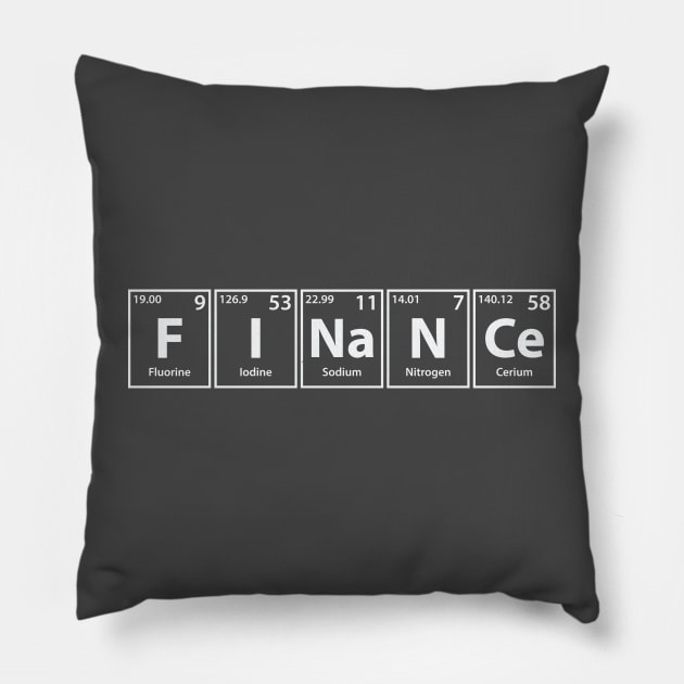 Finance (F-I-Na-N-Ce) Periodic Elements Spelling Pillow by cerebrands