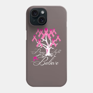 Breast Cancer Support - Breast Cancer Ribbon Tree Phone Case