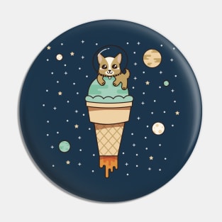 Kawaii Dog in Space Pin