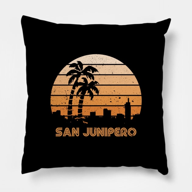 Retro Junipero Pillow by rojakdesigns