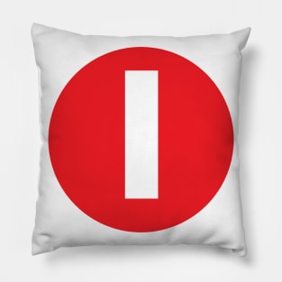 Letter I Big Red Dot Letters & Numbers Pillow