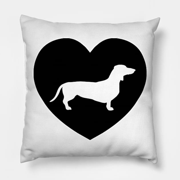 Dachshund Love | I Heart... Pillow by gillianembers