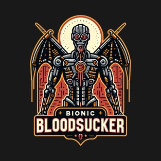 Robot Vampire Bionic Bloodsucker Horror Halloween Fan T-Shirt