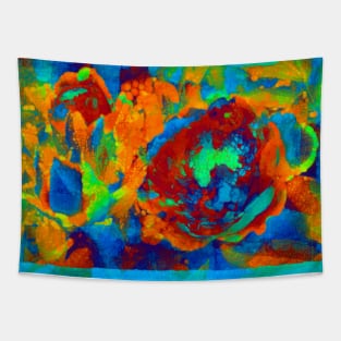 Impressionist bright floral abstract Tapestry