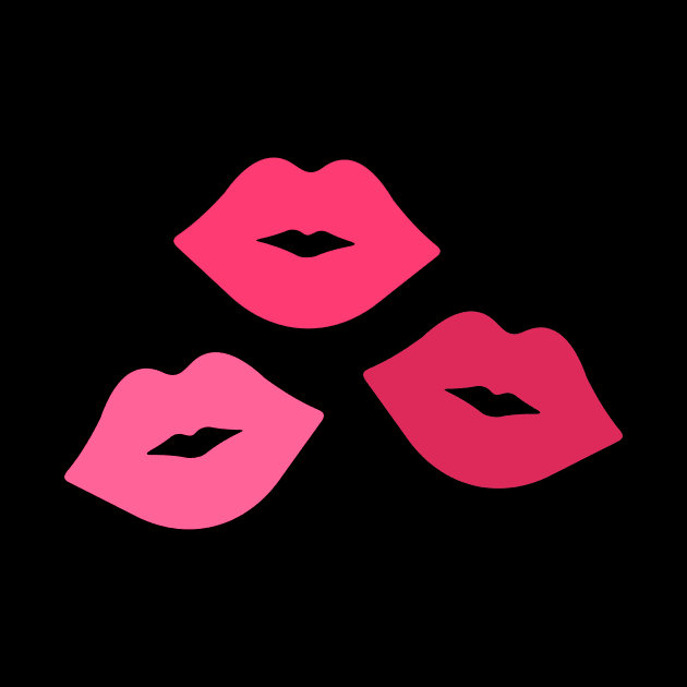 Pink Kisses Lips by XOOXOO