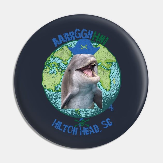 Hilton Head Island Dolphin Pin by anarchyunion