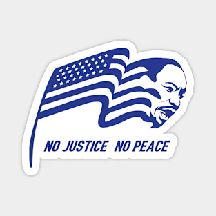 Martin Luther King Jr. American flag symbol in blue variety Magnet