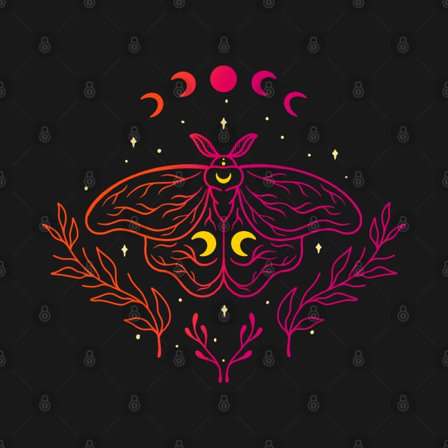 Minimalist Celestial Moth by Tebscooler