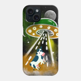 Funny Alien Abduction of Cow Farmer Animal Phone Case