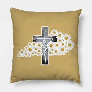 Kentucky State Faith and Daisies Pillow