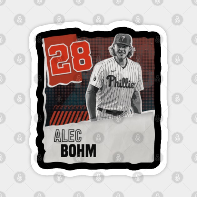 Alec Bohm Baseball Paper Poster Phillies 2 - Alec Bohm - Magnet