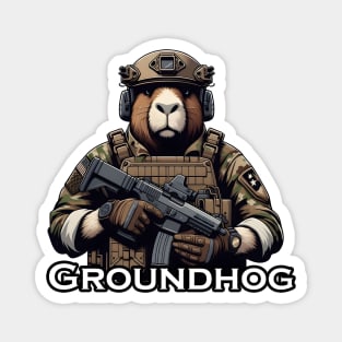 Tactical Groundhog Magnet