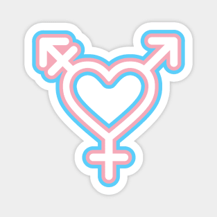 Trans Heart Symbol Magnet