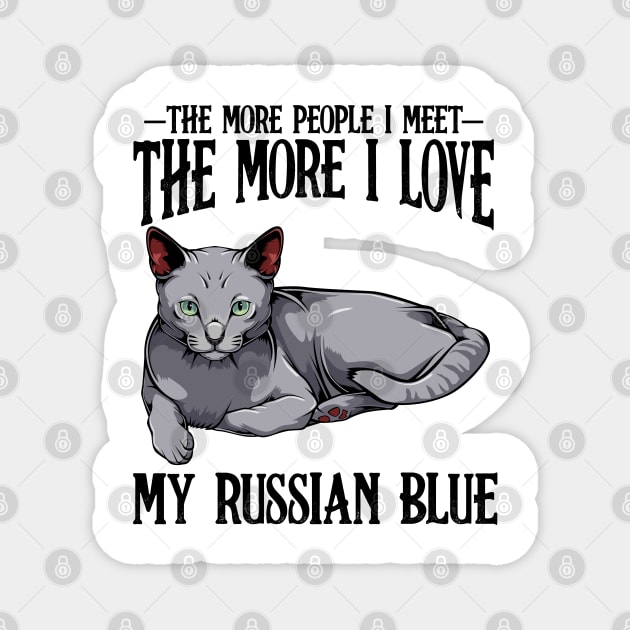 Russian Blue Cat Magnet by Lumio Gifts