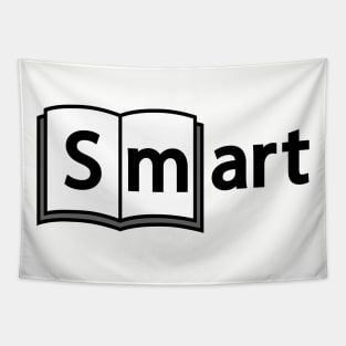 Book smart artistic typography design Tapestry