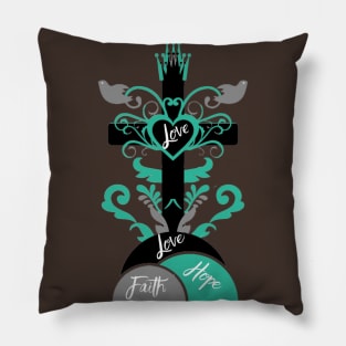 Faith, Hope and Love Christian Designs and Gifts Pillow