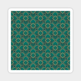 Mosaic Tile Emerald and Copper Magnet