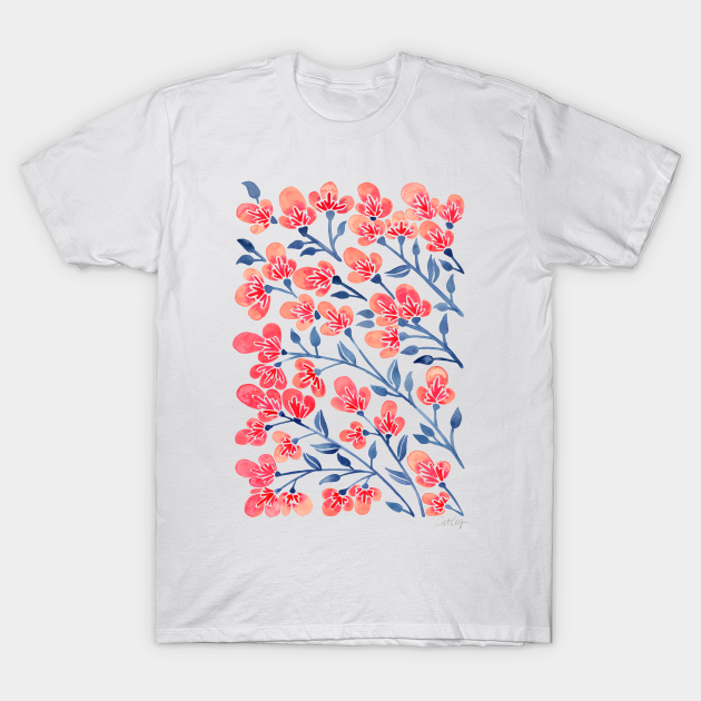 Discover melon blue cherry blossoms - Floral Design - T-Shirt